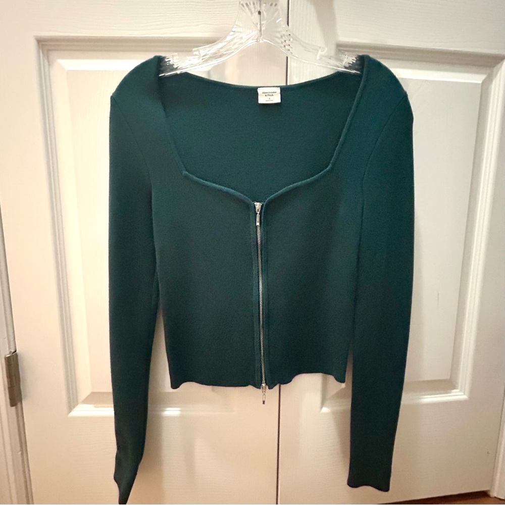 Abercrombie & Fitch Double Zip Sweater Top